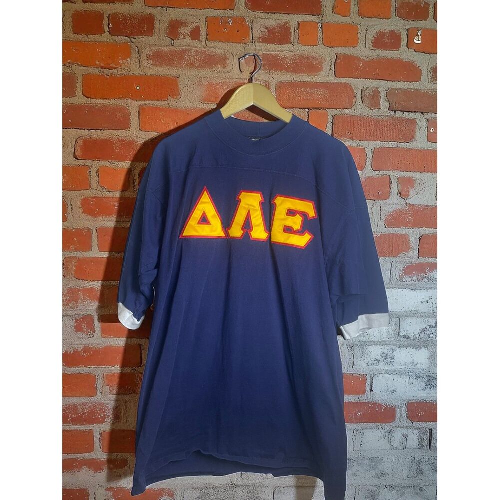 Vintage Delta Lambda Epsilon Greek Letter Shirt – Signature – XL – Made in USA